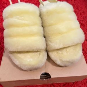 Yellow ugh slippers